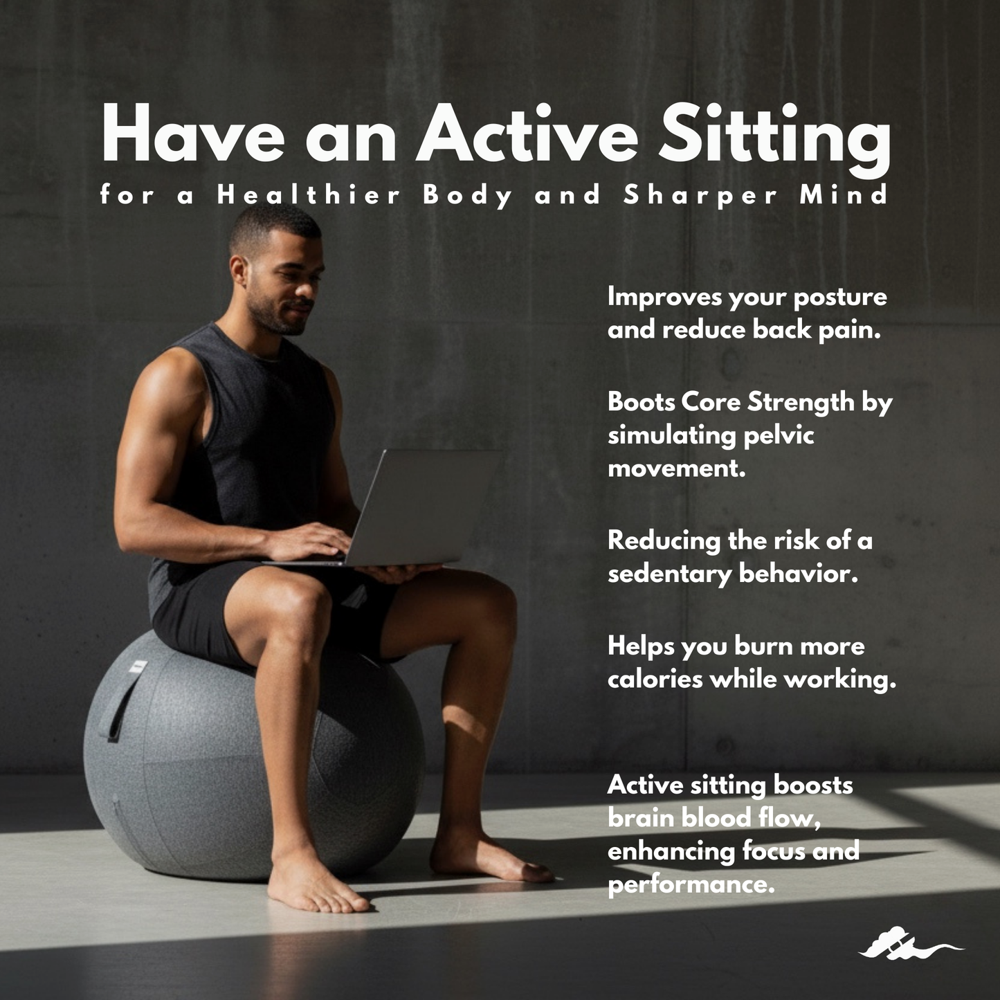 Backerz Balance Ball Chair - Pelota de ejercicio ergonómica - Our Cloud Design