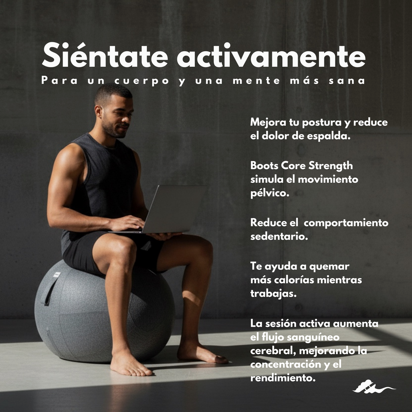 Backerz Balance Ball Chair - Pelota de ejercicio ergonómica - Our Cloud Design