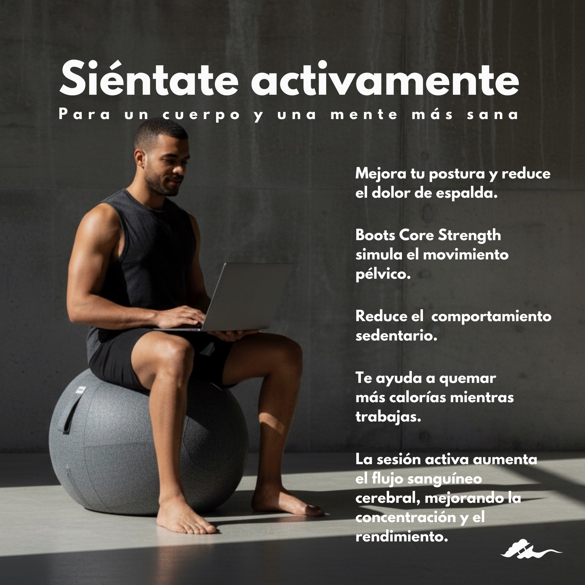 Backerz Balance Ball Chair - Pelota de ejercicio ergonómica - Our Cloud Design