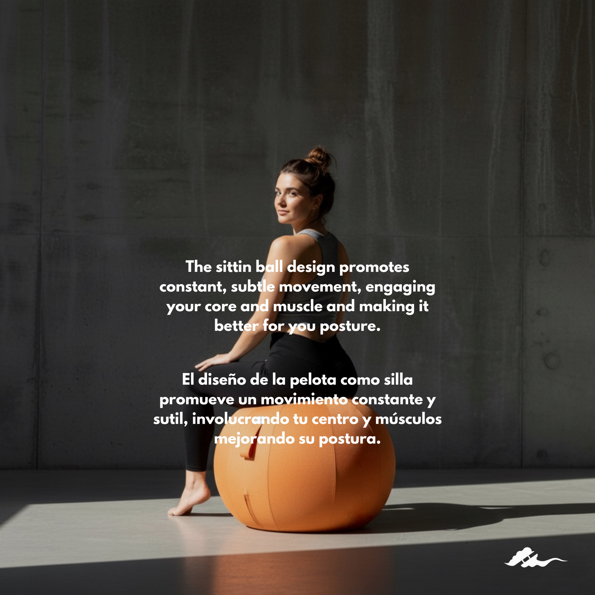 Backerz Balance Ball Chair - Pelota de ejercicio ergonómica - Our Cloud Design