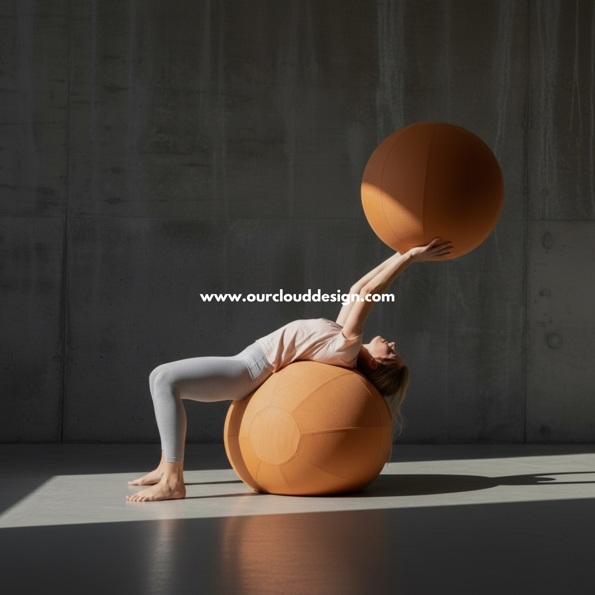 Backerz Balance Ball Chair - Pelota de ejercicio ergonómica - Our Cloud Design